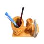 Pen Stand With Ashoka Piller & Card Holder Section (8) || 4 inch || Natural Color || Saras Aajeevika