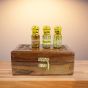Attar Wooden Gift Box Unisex - x 3 || (Pachauli (6ml x 1), Floral Bloom ((6ml x 1), Sandal Rose (6ml x 1) || Unique Collection of Natural Attar from Kannauj || Saras Aajeevika