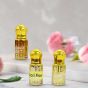 Attar Wooden Gift Box Unisex - x 3 || (Pachauli (6ml x 1), Floral Bloom ((6ml x 1), Sandal Rose (6ml x 1) || Unique Collection of Natural Attar from Kannauj || Saras Aajeevika