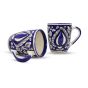 Khurja Pottery Mugal Painting Milk Mug Blue SO2 || Saras Aajeevika