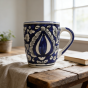 Khurja Pottery Mugal Painting Milk Mug Blue SO2 || Saras Aajeevika