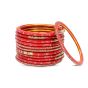 Lac Bangles Red Set of 12 || Saras Aajeevika