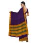 Iikal Chadurang Chikki Cotton Saree || Handloom || Royal Blue Color with 80cm Blouse || Saras Aajeevika
