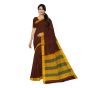 Iikal Chadurang Chikki Cotton Saree || Handloom || Coffee with 80cm Blouse || Saras Aajeevika