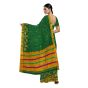 Iikal Kasuthi Cotton Saree || Handloom || Green Color with 80cm Blouse || Saras Aajeevika