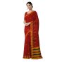 Iikal Kasuthi Cotton Saree || Handloom || Marron Color with 80cm Blouse || Saras Aajeevika