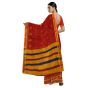 Iikal Kasuthi Cotton Saree || Handloom || Marron Color with 80cm Blouse || Saras Aajeevika