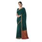 Iikal Soft Silk Saree || Handloom || Bottle Green Color with 80cm Blouse || Saras Aajeevika