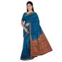 Iikal Soft Silk Saree || Handloom || Firozi Color with 80cm Blouse || Saras Aajeevika