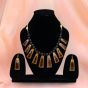 Handmade Bottle Gourd Necklace Set Black & Brown || Saras Aajeevika