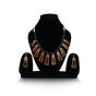 Handmade Bottle Gourd Necklace Set Black & Brown || Saras Aajeevika