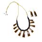 Handmade Bottle Gourd Necklace Set Black & Brown || Saras Aajeevika