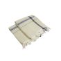 Handloom Cotton Towel 1.75 meter|| Color Light Yellow & Black Line || Set of 2 || Saras Aajeevika