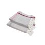Handloom Cotton Towel 1.75 meter || Color Light Grey, Purple Line || Set of 2 || Saras Aajeevika