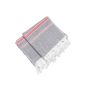 Handloom Cotton Towel 1.75 meter || Color Black, Grey & Red Line || Ser of 2 || Saras Aajeevika