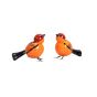 Etikoppaka Wooden Toys Orange Bird || Set of 2 || Saras Aajeevika