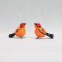 Etikoppaka Wooden Toys Orange Bird || Set of 2 || Saras Aajeevika