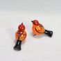 Etikoppaka Wooden Toys Orange Bird || Set of 2 || Saras Aajeevika