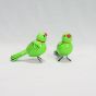 Etikoppaka Wooden Toys Green Bird || Set of 2 || Saras Aajeevika