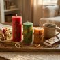 Cylindrical Purfumed Candle Gift Pack || Set of 3 || Multi Colour || Saras Aajeevika