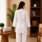 Cotton Short Kurti || White Colour || XS size || Saras Aajeevika