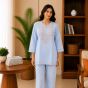 Cotton Short Kurti || Sky Blue Colour || M size || Saras Aajeevika