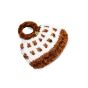 Handnitted Woolen Hand Bag || White & Brown Color || Saras Aajeevika