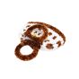 Handnitted Woolen Hand Bag || White & Brown Color || Saras Aajeevika