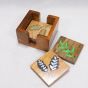 Handpainted Mango Wood Tea Coaster || Saras Aajeevika