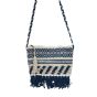 Cotton Sling Bag Off White & Blue || Saras Aajeevika