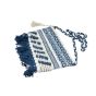Cotton Sling Bag Off White & Blue || Saras Aajeevika