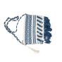 Cotton Sling Bag Off White & Blue || Saras Aajeevika