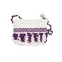 Cotton Sling Bag Off White & Purple || Saras Aajeevika