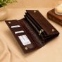 Pure Leather Clutch Wallet || Dark Brown || Saras Aajeevika