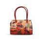 Camel Leather Shantiniketan Ladies Handbag 12 inch || Saras Aajeevika