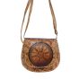 Camel Leather Shantiniketan Ladies Handbag  8 inch Konark || Saras Aajeevika