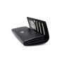 Buffalo Leather Clutch Wallet || Black Colour || 8 inch || Saras Aajeevika