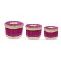 Bamboo Pink Jewellery Box || 6 inch || Set of 03 || Saras Aajeevika