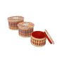 Bamboo Multi Colour Jewellery Box || 6 inch || Set of 3 || Saras Aajeevika