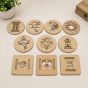 MDF Stencils || 2.5*2.5 inch || Set of 10 || Saras Aajeevika