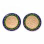 Copper Meenakari Coaster || Blue & Green Colour || 3.5 inch || Set of 2 || Saras Aajeevika