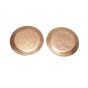 Copper Meenakari Coaster || Blue & Green Colour || 3.5 inch || Set of 2 || Saras Aajeevika