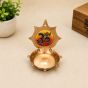 Copper Meenakari OM Panchmukhi Diya || Set of 2 || Saras Aajeevika