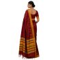Kasuthi Cotton Saree || Maroon Colour || Elephant Design with 80 cm Blouse || Saras Aajeevika