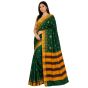 Kasuthi Cotton Saree || Green Colour || Star Design with 80cm Blouse || Saras Aajeevika