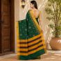Kasuthi Cotton Saree || Green Colour || Star Design with 80cm Blouse || Saras Aajeevika