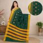 Kasuthi Cotton Saree || Green Colour || Star Design with 80cm Blouse || Saras Aajeevika
