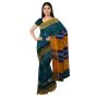 Kasuthi Cotton Saree || Peacock Green Colour || Elephant Design with 80cm Blouse || Saras Aajeevika