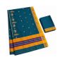 Kasuthi Cotton Saree || Peacock Green Colour || Pecock Design with 80cm Blouse || Saras Aajeevika
