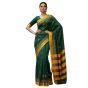 Kasuthi Cotton Saree || Peacock Green Colour || Star Design with 80cm Blouse || Saras Aajeevika